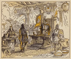 The King Rewarding Beowulf