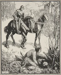 A lady weeping bitterly, illustration from 