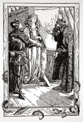 King Anguish Gives Isolt to Sir Tristram
