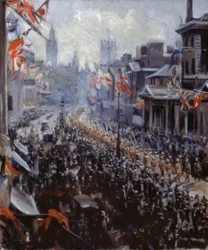 Peace Celebrations, Indian Troops Marching to Whitehall