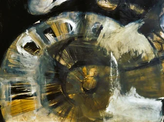 Abstract Golden Swirl