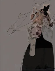 Abstract Pensive Woman