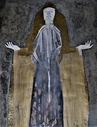 Contemplative Golden Figure