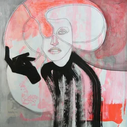 Coral Fashion Portrait