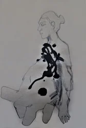 Figure with Dark Ink