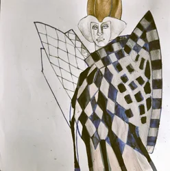 Harlequin Fashion Portrait