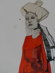 Modern Woman in Red