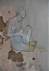 Pensive Nude Woman