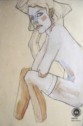 Pensive Woman Illustration