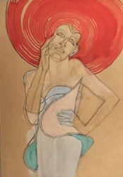 Red Hat Fashion Woman