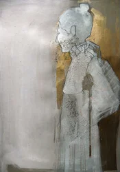 Serene Abstract Gold Figure