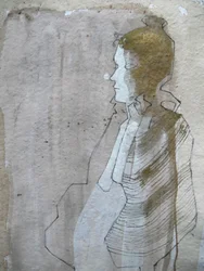Thoughtful Profile Drawing