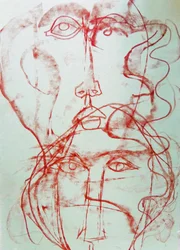 Two Abstract Faces