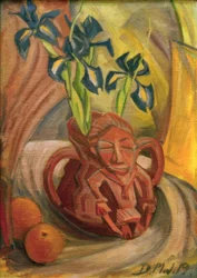 Irises and Ritual Vessel