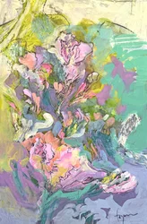 Abstract Pastel Flowers