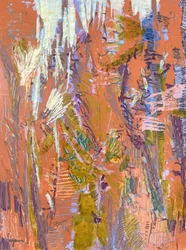 Abstract Sunlit Reeds