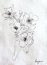 Delicate Floral Drawing
