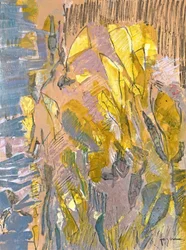 Golden Abstract Landscape