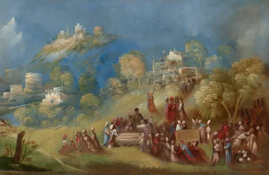 The Trojans Building the Temple to Venus and Making Offerings at Anchises