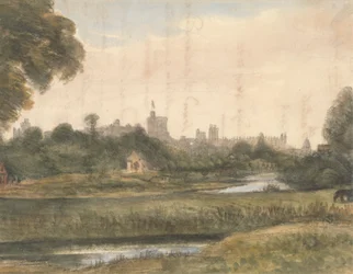 View of Windsor from Down the River