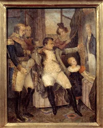 Portrait of Napoleon I in Front of the Portrait of His Son the King of Rome Napoleon II