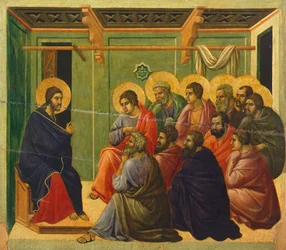Christ is separated from the apostles (detail)