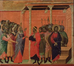 Jesus accused by the Pharisees (Maesta altarpiece)