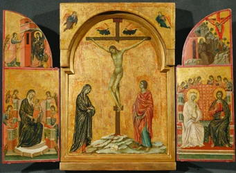 Triptych: Crucifixion and Other Scenes
