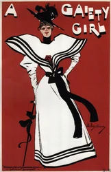 Poster for the musical comedy A Gaiety Girl by Sidney Jones, 1893