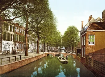 View down a canal in the Hague