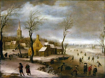 A Winter Landscape with Kolf Players