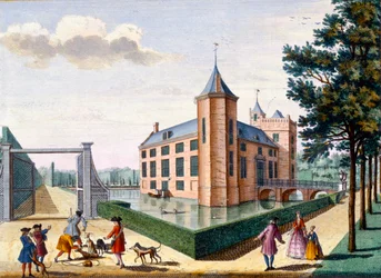 Assumburg Castle, from Het Zeganpralent Kennemerlant by Hendrick de Leth and Matthias Brouerius Van Nidek, published c.1700-1730