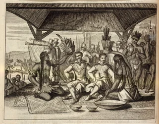 Drake Crowned by Indians