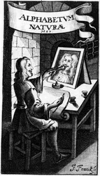 Frontispiece of Alphabetum Natura (Alphabet of Nature) by F.M. van Helmont