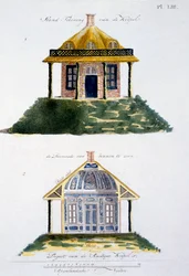 Garden Ornament from Magazine of Garden Gems by G. van Laar, published 1802