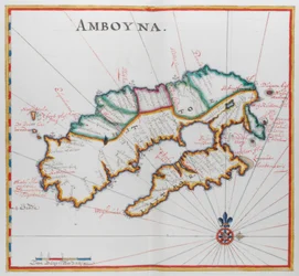 Map of Amboyna, Island in the Indian Ocean