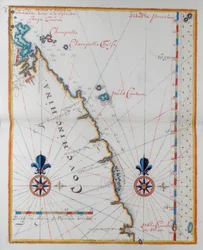 Map of Cochin-China, Asia