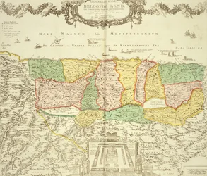 Map of the Holy Land, pub. by Jan Barend Elwe, Amsterdam, 1742