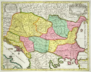 Map of the Kingdom of Hungary and the States which are United to its Crown, pub. by Jan Barend Elwe, Amsterdam, 1742