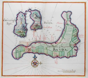 Pictorial Map of Three of the Banda Islands