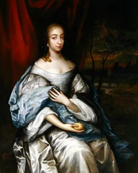 Portrait of a Lady in Court Dress holding a Lemon, early 17th century