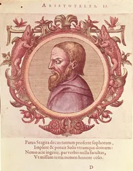 The Philosopher Aristotle, illustration from Veterum et Recentium Medicorum Philosophorumque Icones by Johannes Sambucus, published by Plantin in Antwerp 1574