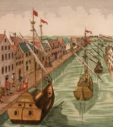 View of the Kettel Gate in Delft (detail)