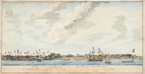 View of the City of Paramaribo and the Fort Zeelandia, 1772