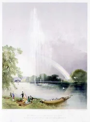The Great Fountain, Enville Gardens, pub. by Thomas McLean