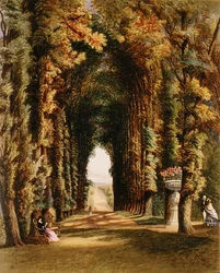 Vista in the Gardens at Teddesley, from The Gardens of England, published 1857