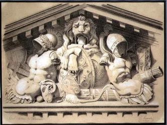 A Sculptural Pediment in the Louvre
