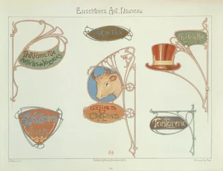 Art Nouveau Shop Signs