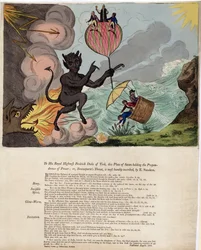 To His Royal Highness Frederick Duke of York, this plate of Satan holding the preponderance of power; or, Bonaparte