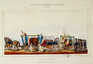 The dance of brewers and coopers during the industrial cortege in Strasbourg on 25/06/1840